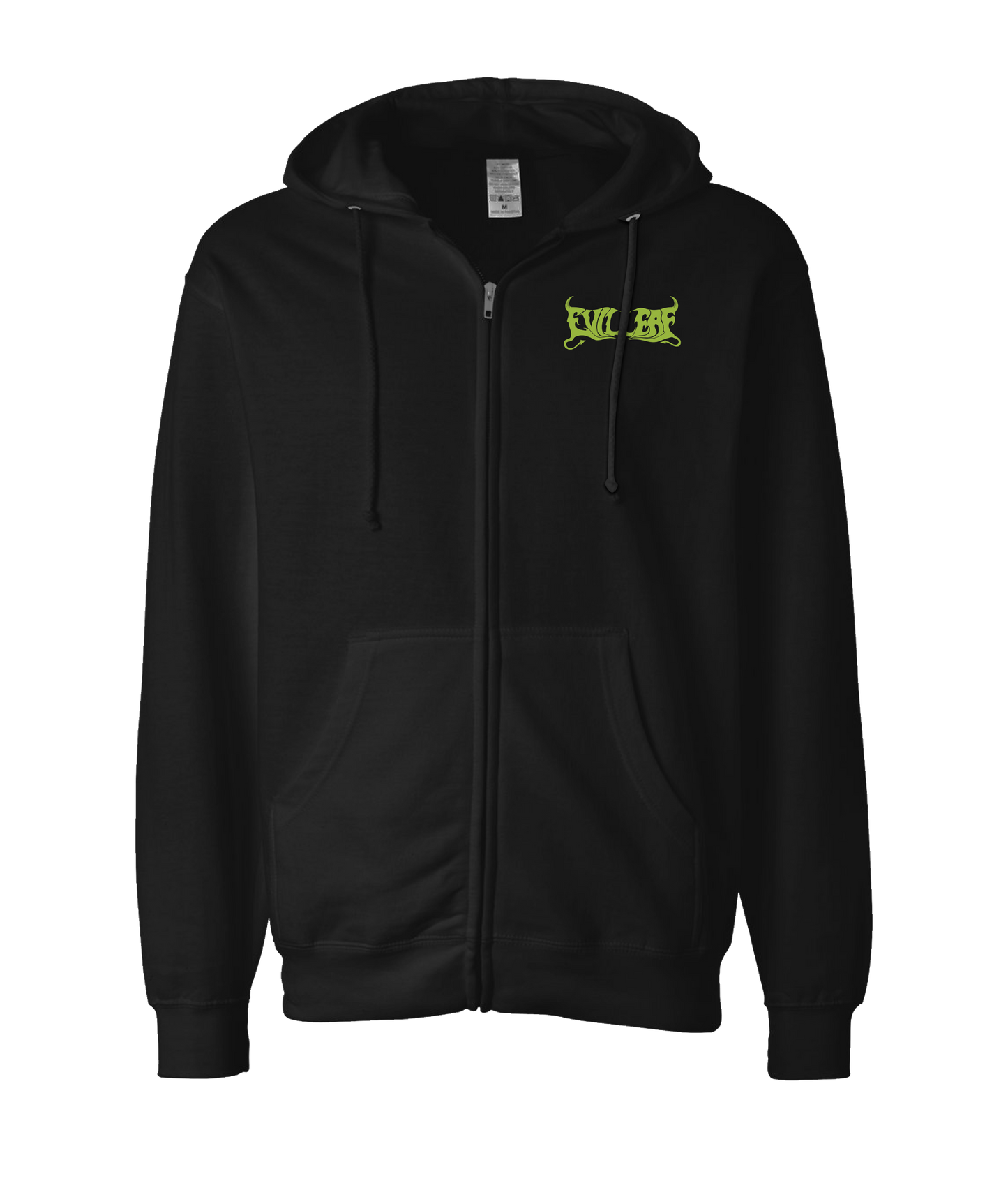 EvilLeaf - The Goat Leaf Of Evil - Black Zip Up Hoodie