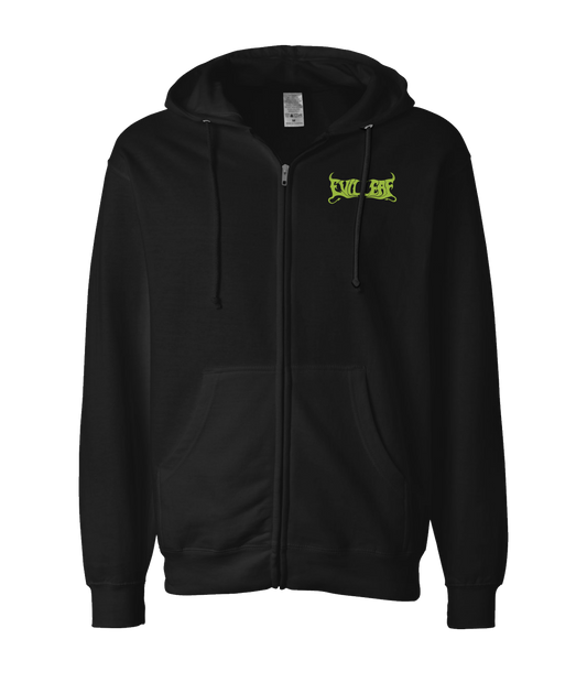 EvilLeaf - The Goat Leaf Of Evil - Black Zip Up Hoodie