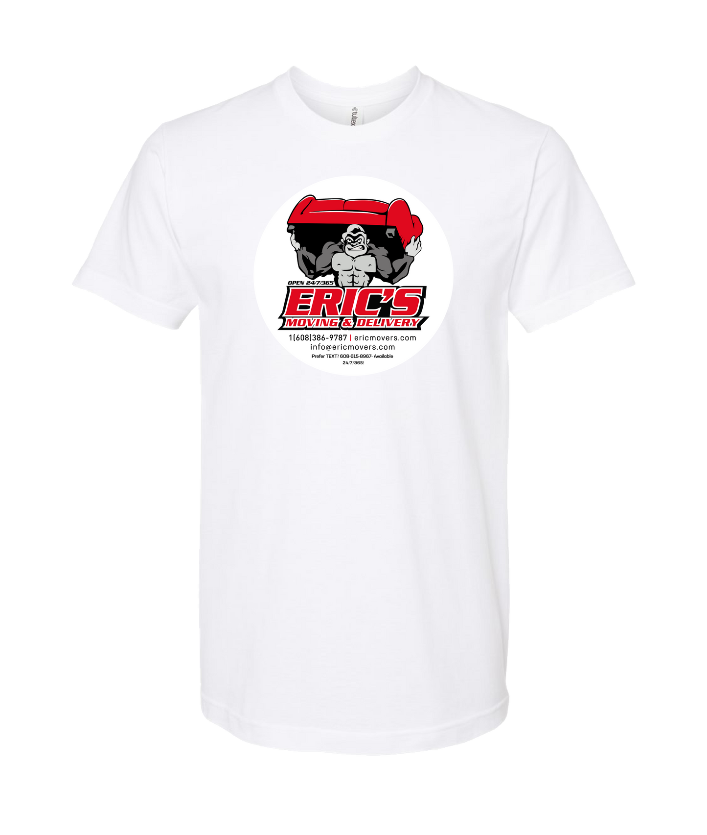 Eric's Movers - Couch Lift - White T-Shirt