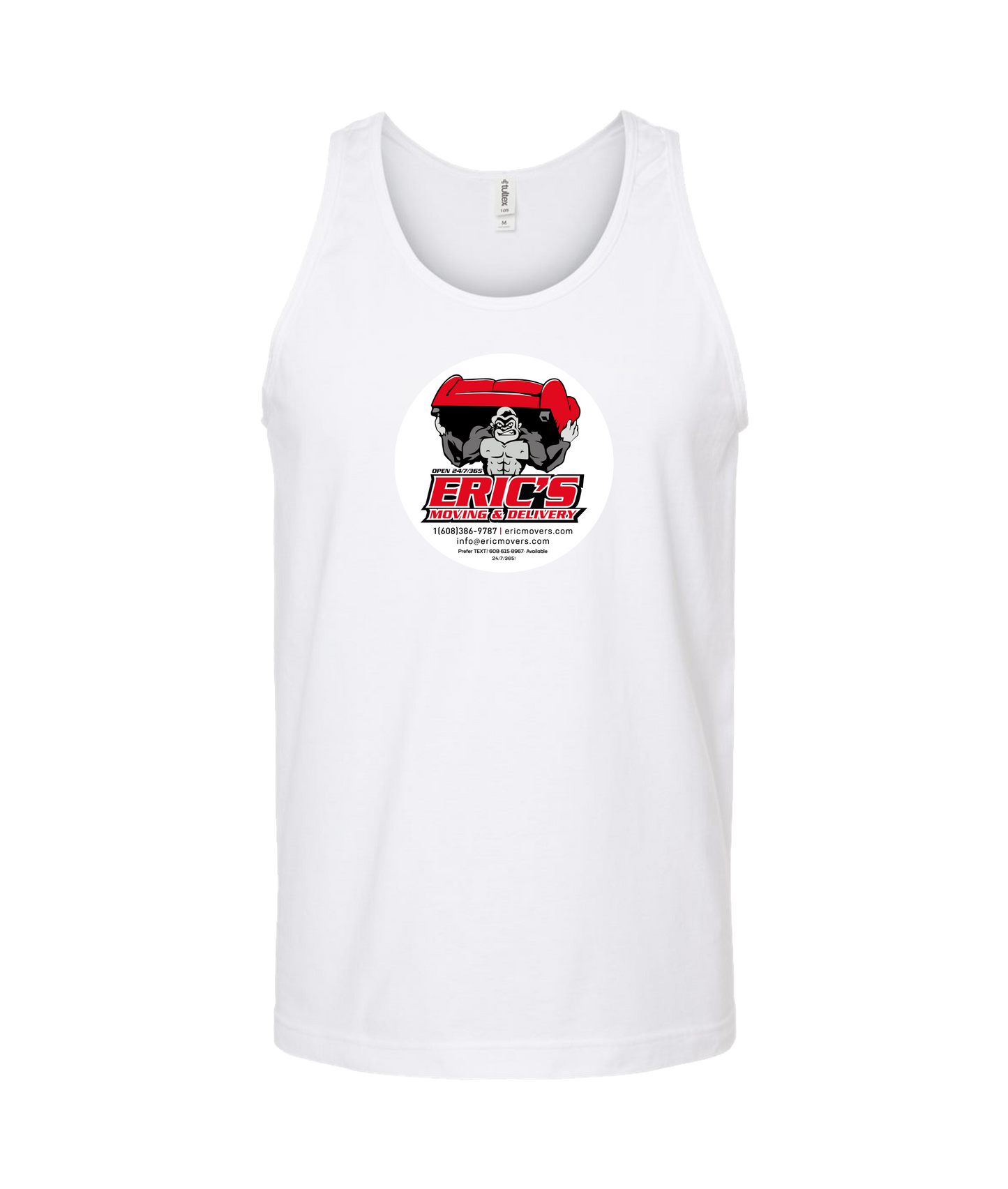 Eric's Movers - Couch Lift - White Tank Top