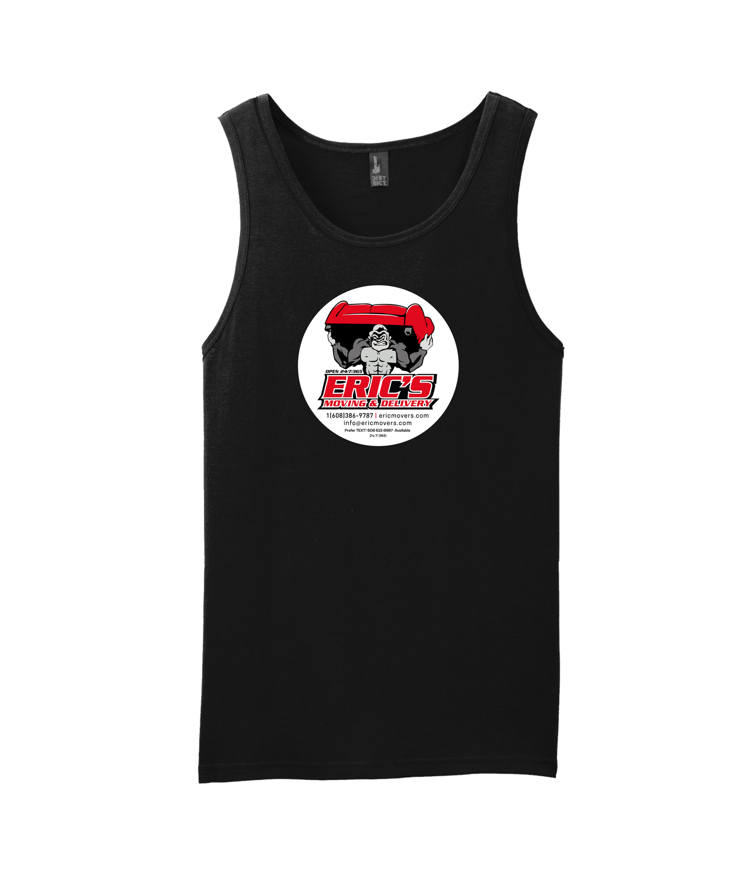 Eric's Movers - Couch Lift - Black Tank Top