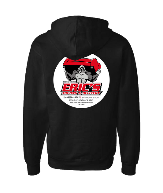 Eric's Movers - Couch Lift - Black Zip Up Hoodie