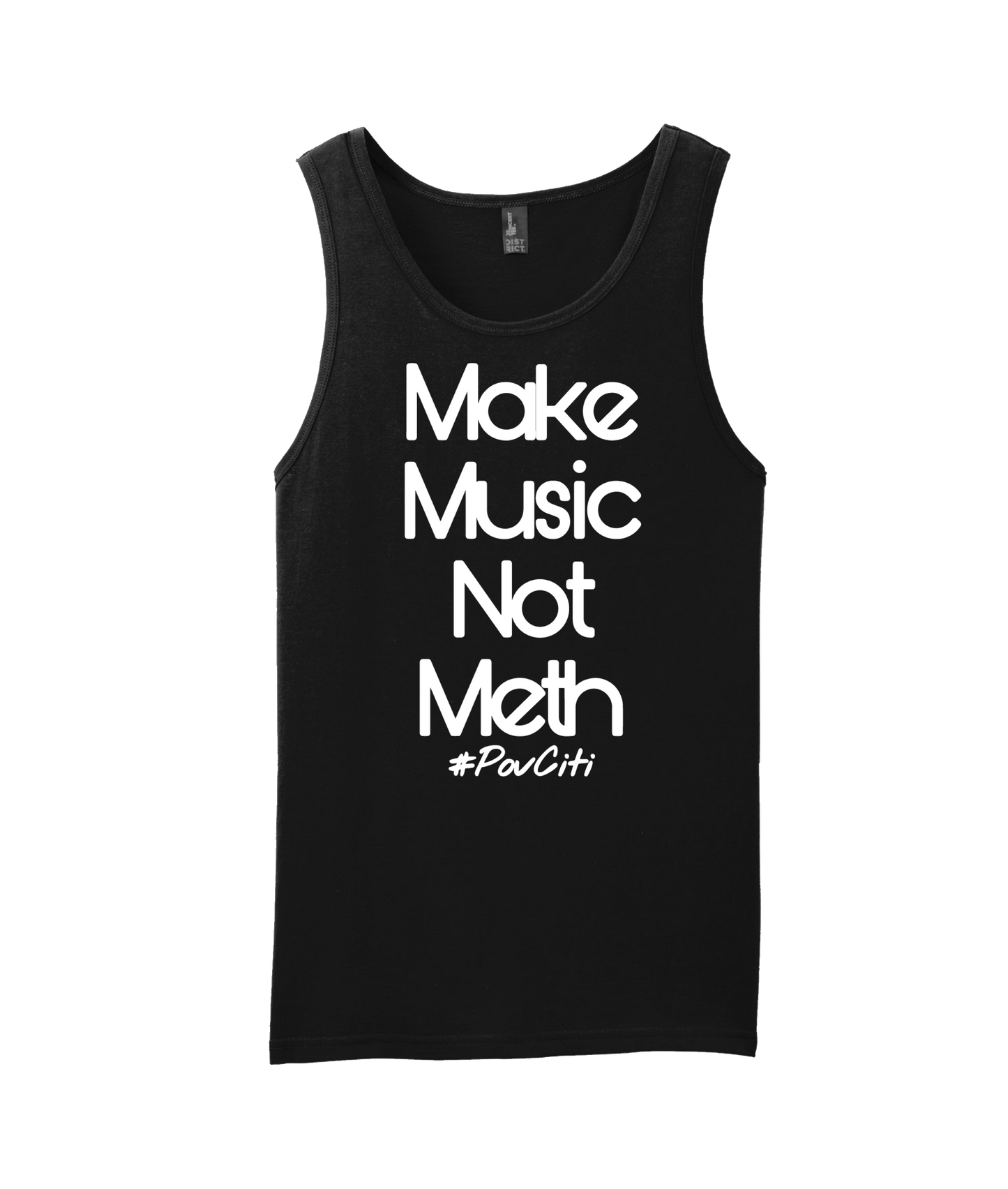 Ep!c of PovCiti - Make Music Not Meth - Black Tank Top