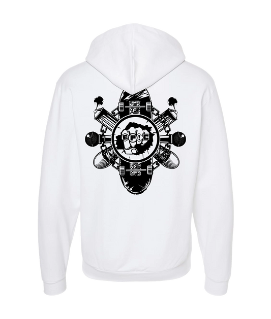PovCiti Apparel - Epic Punch - White Zip Up Hoodie