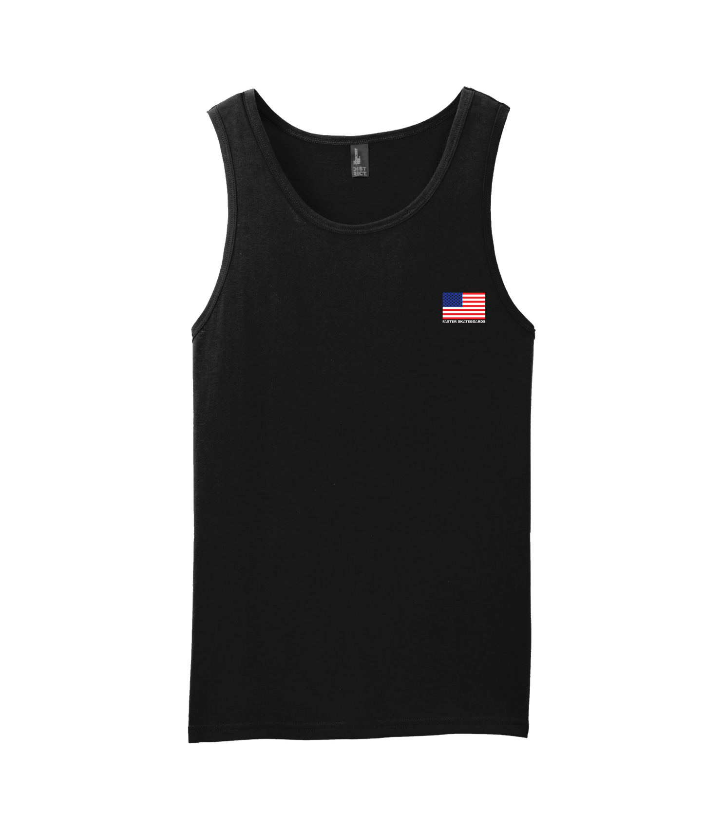 Faster Skateboards - FLAG - Black Tank Top