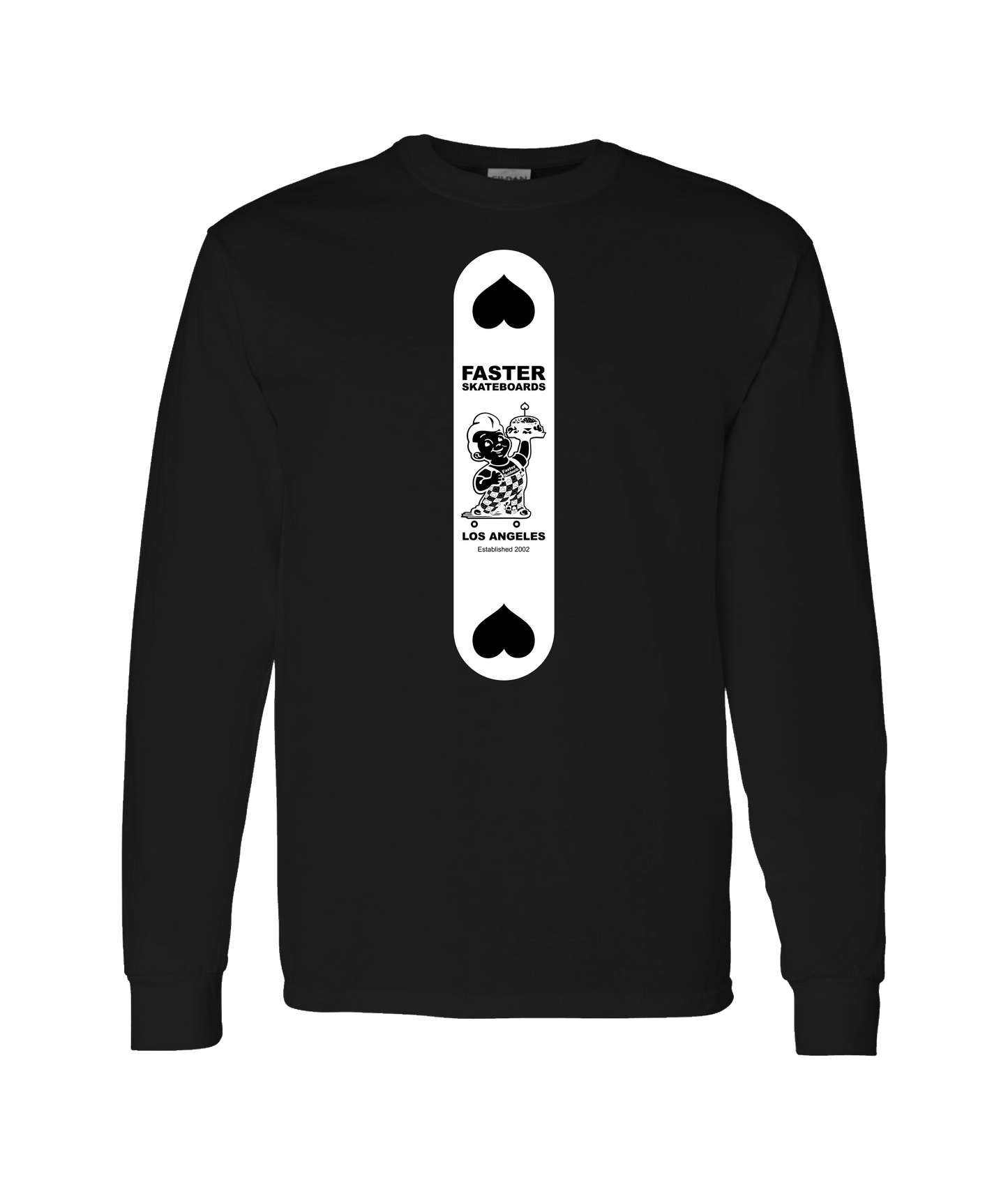 Faster Skateboards - BIG BOY - Black Long Sleeve T