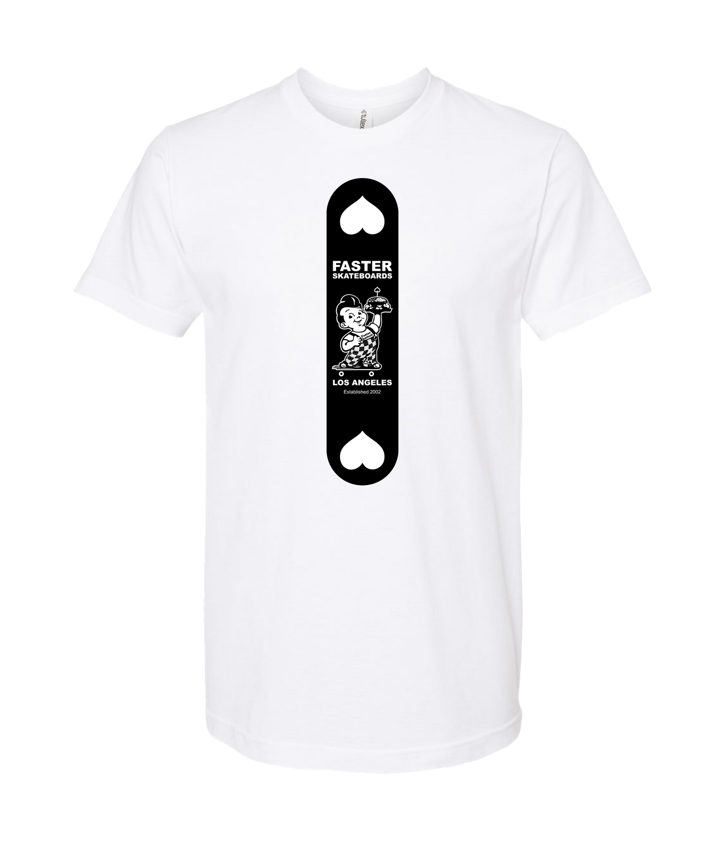 Faster Skateboards - BIG BOY - White T Shirt
