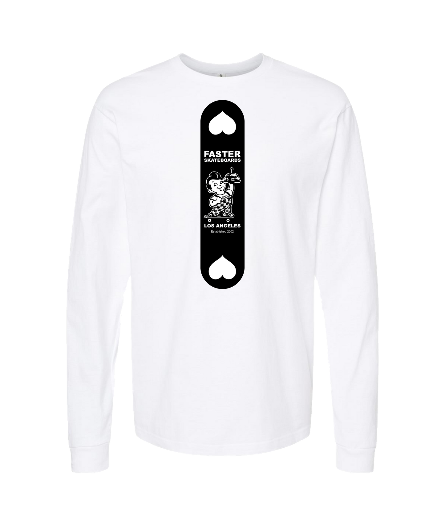Faster Skateboards - BIG BOY - White Long Sleeve T