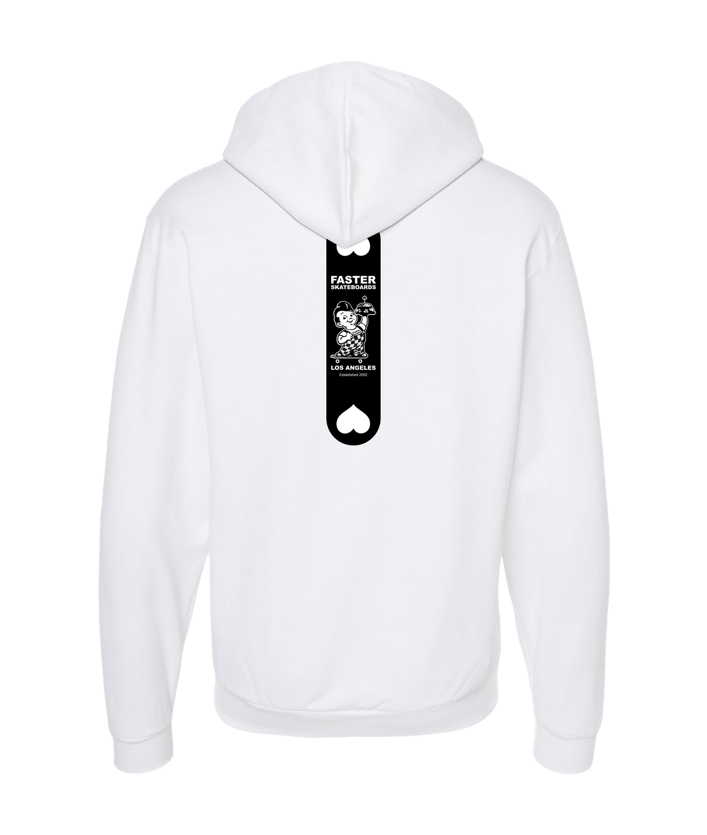 Faster Skateboards - BIG BOY - White Zip Up Hoodie