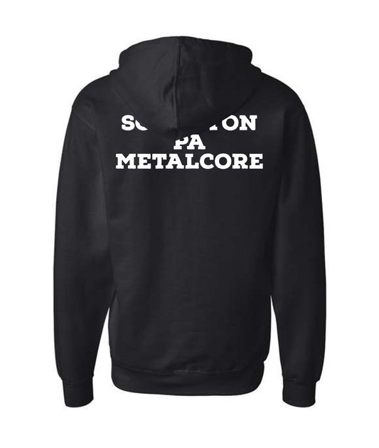 V-FATMTOP - Rose - Black Zip Up Hoodie