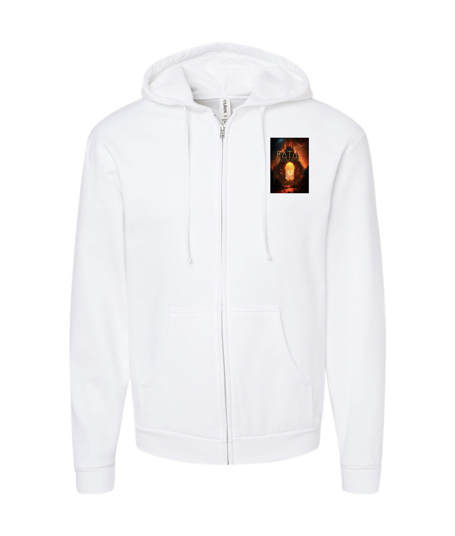 Fatal Misconception - Gateway - White Zip Up Hoodie