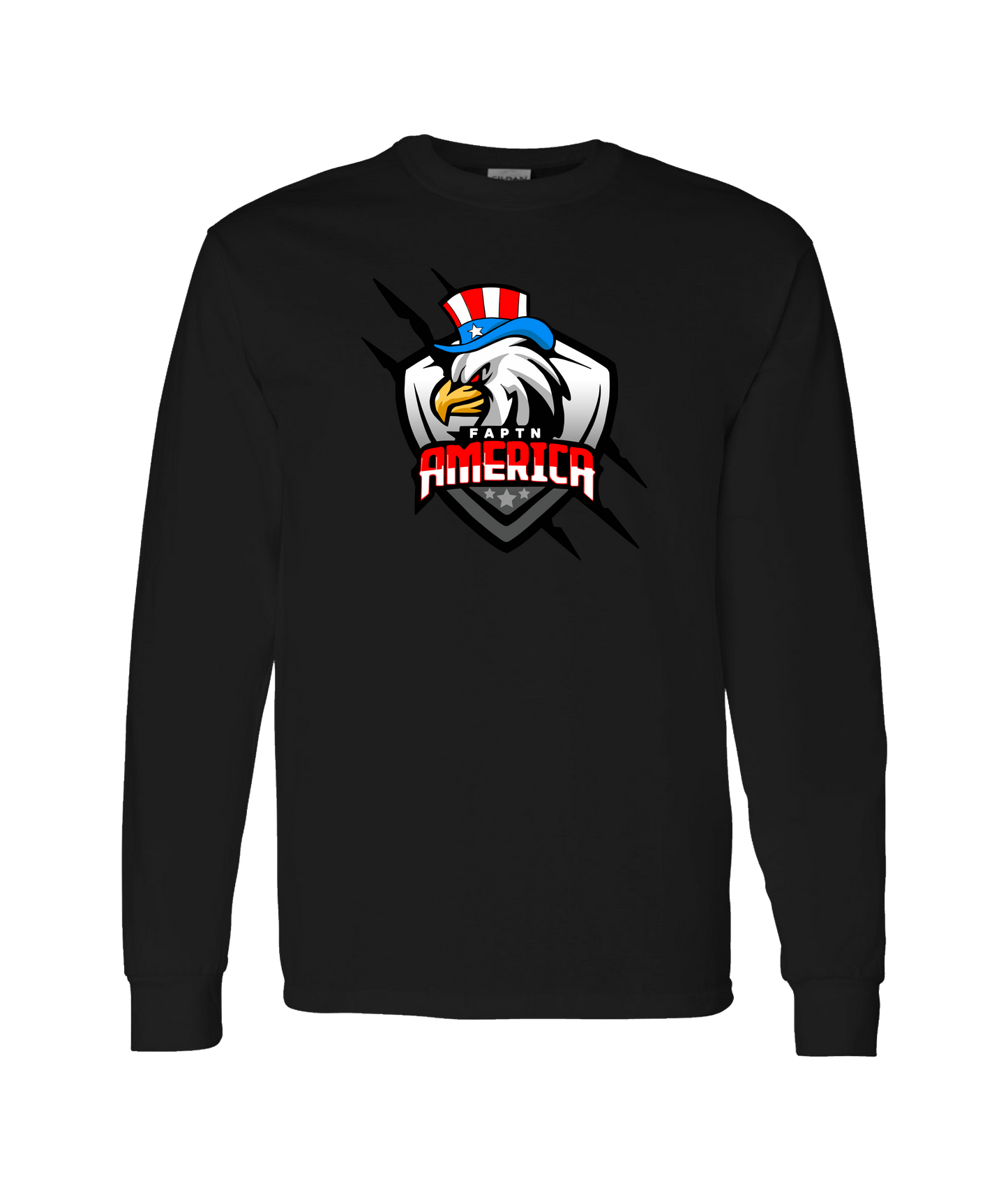FaptnAmerica - American Eagle - Black Long Sleeve T