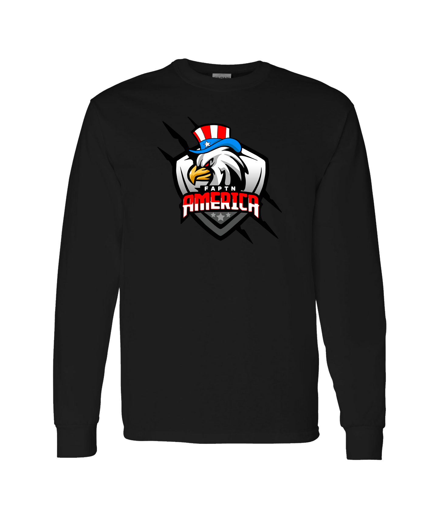FaptnAmerica - American Eagle  - Black Long Sleeve T