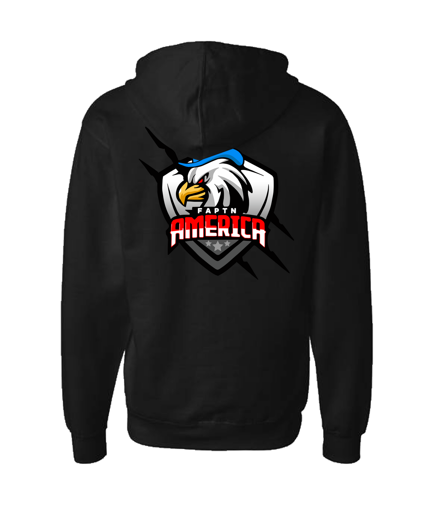 FaptnAmerica - American Eagle - Black Zip Up Hoodie