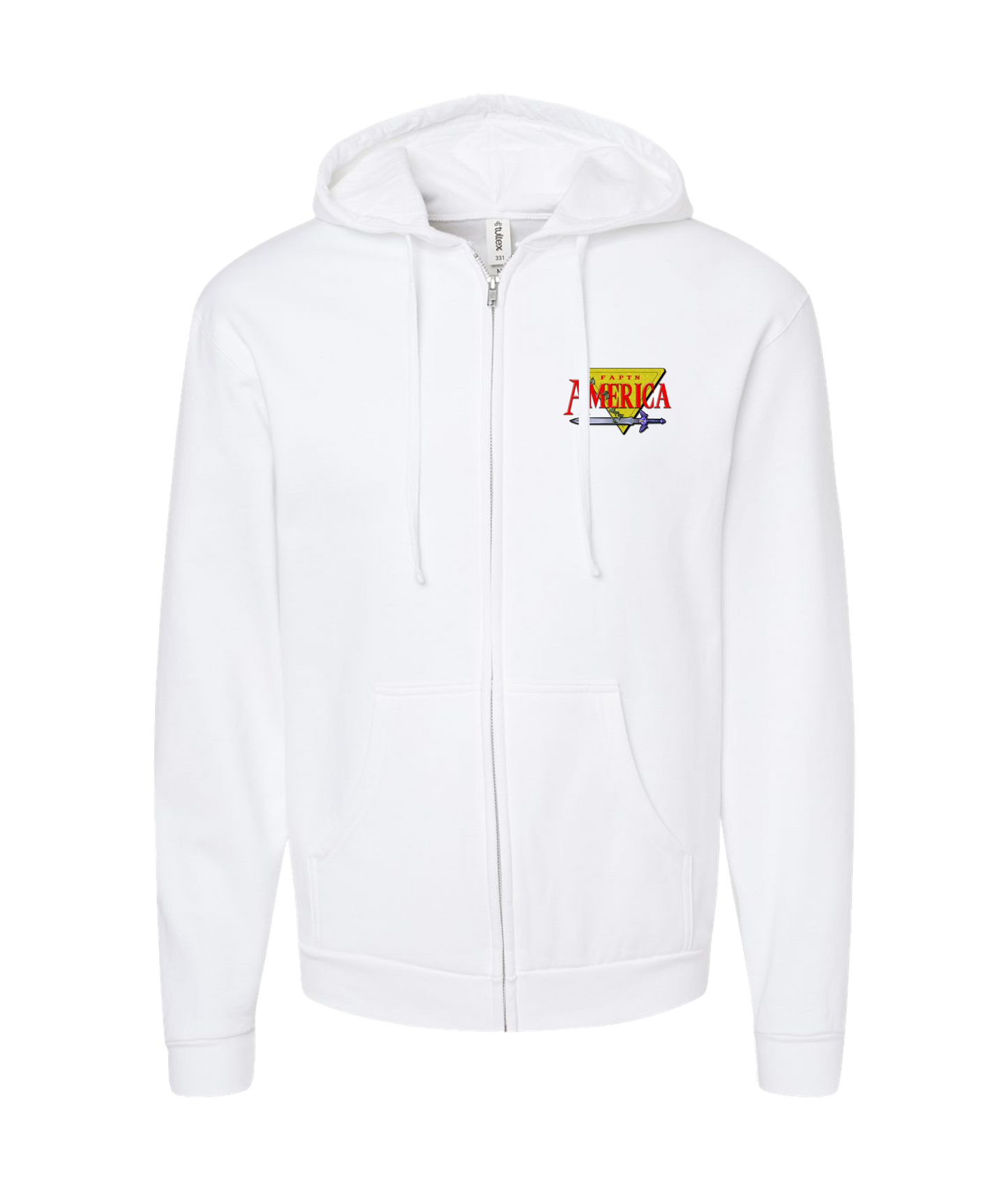 FaptnAmerica - Fapelda - White Zip Up Hoodie