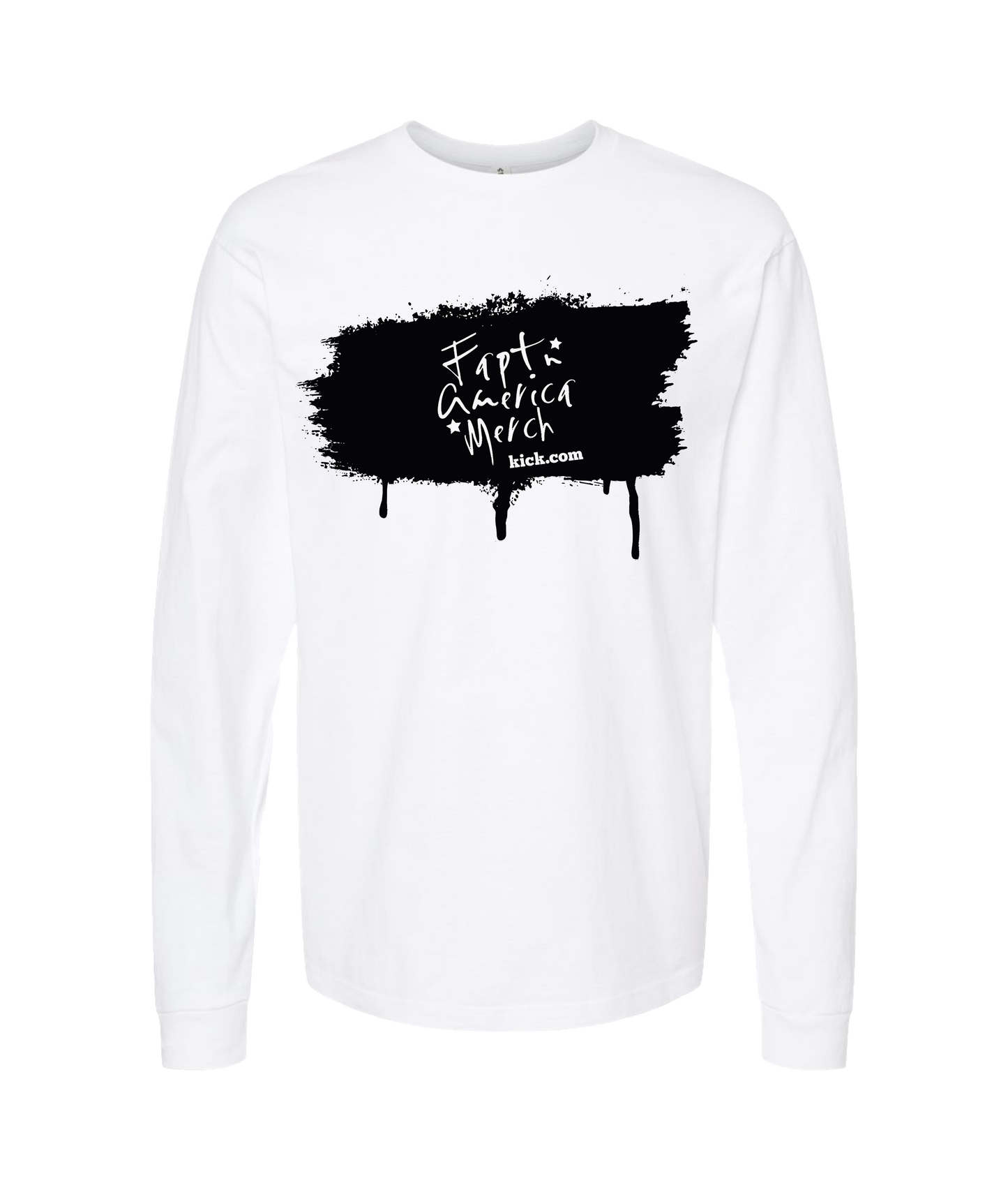 FaptnAmerica - Merch Kick.com - White Long Sleeve T