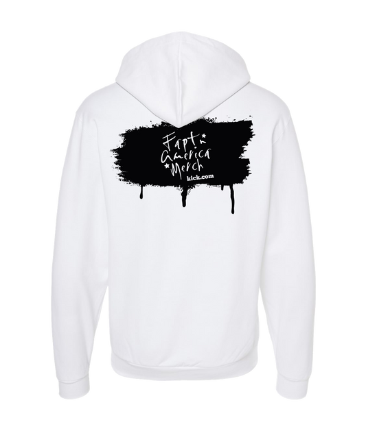 V-FATOP - Merch Kick.com - White Zip Up Hoodie