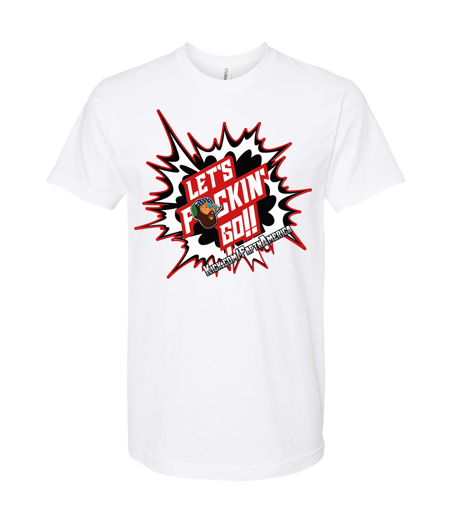 FaptnAmerica - Let's F(AAH)CKING GO!! - White T-Shirt