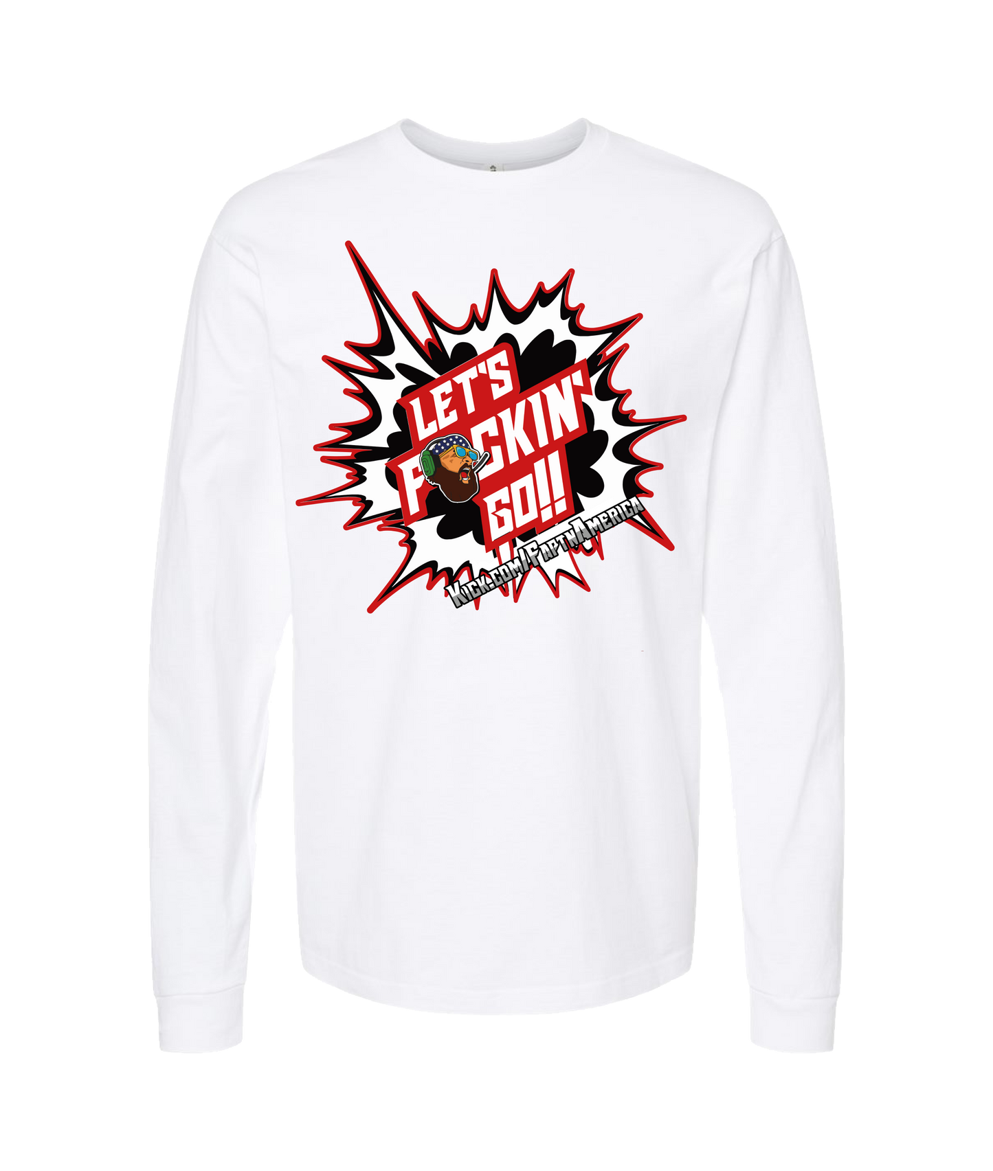 FaptnAmerica - Let's F(AAH)CKING GO!! - White Long Sleeve T