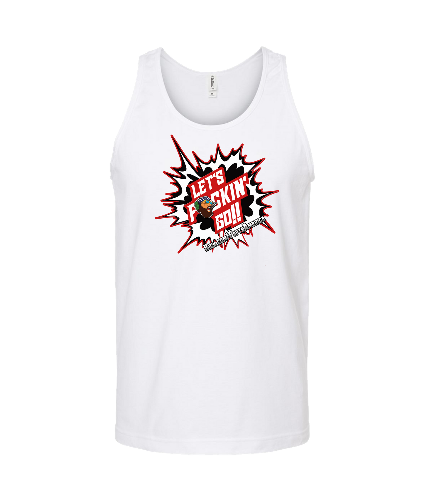 V-FATOP - Let's F(AAH)CKING GO!! - White Tank Top