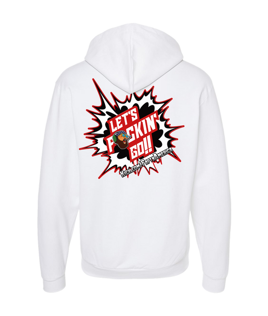 V-FATOP - Let's F(AAH)CKING GO!! - White Zip Up Hoodie