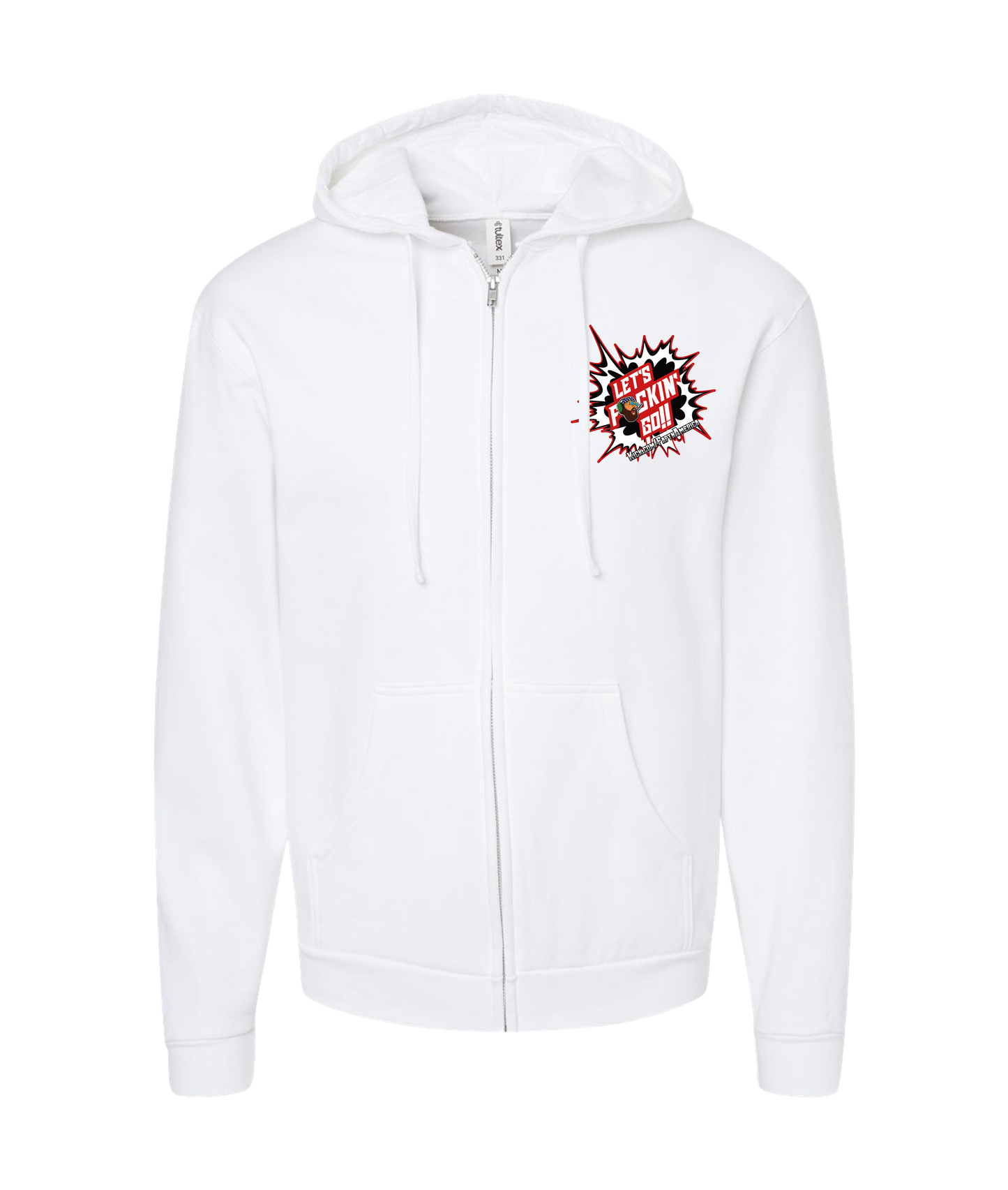 FaptnAmerica - Let's F(AAH)CKING GO!! - White Zip Up Hoodie