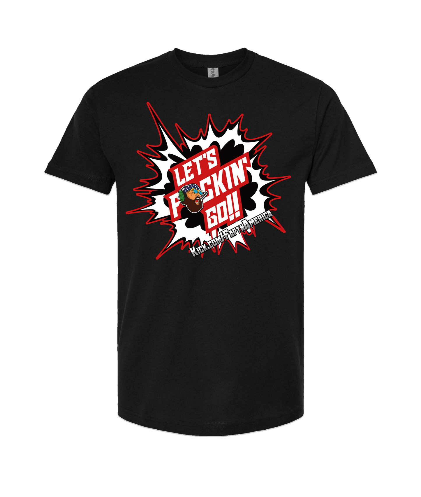 FaptnAmerica - Let's F(AAH)CKING GO!! - Black T-Shirt