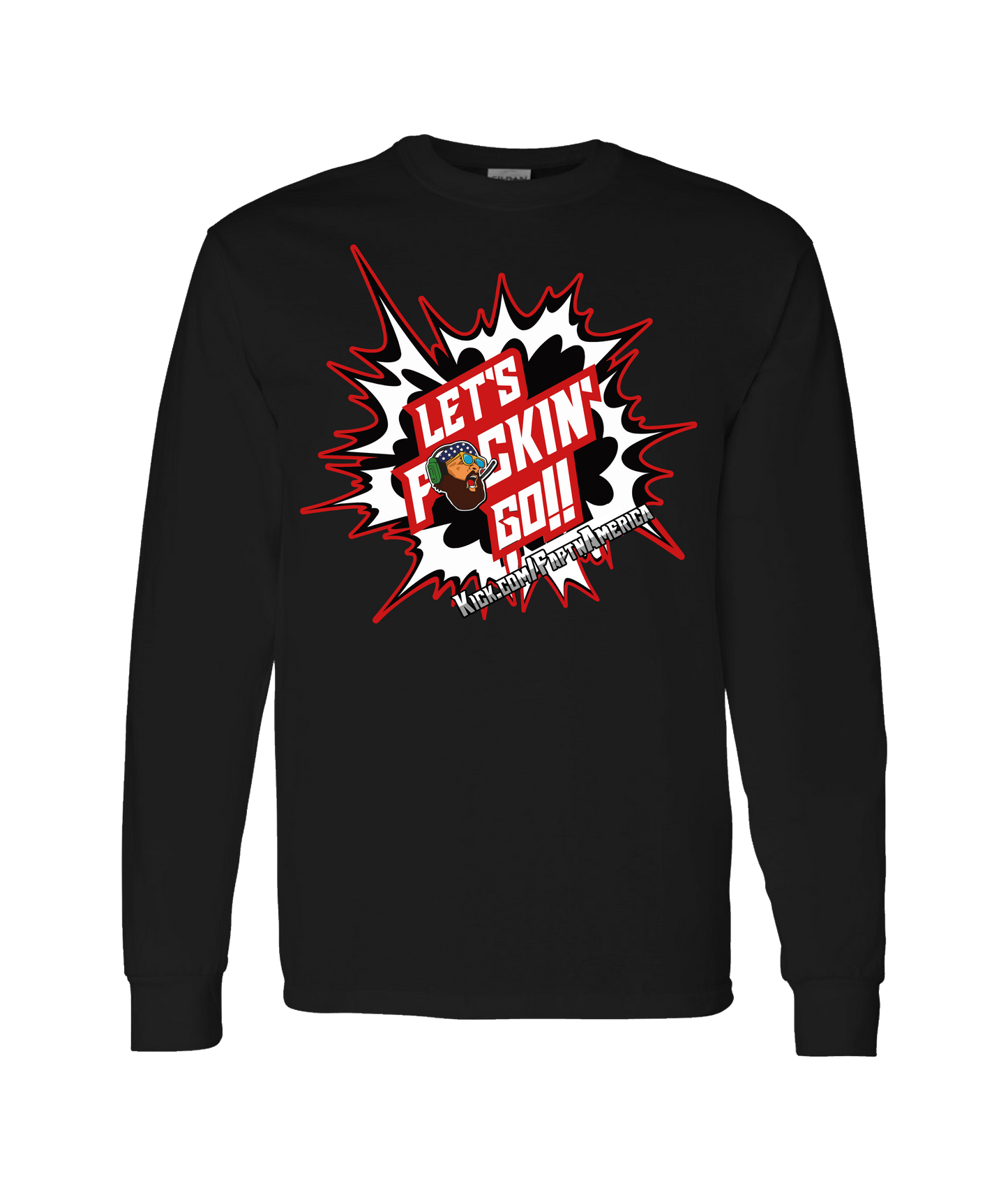V-FATOP - Let's F(AAH)CKING GO!! - Black Long Sleeve T