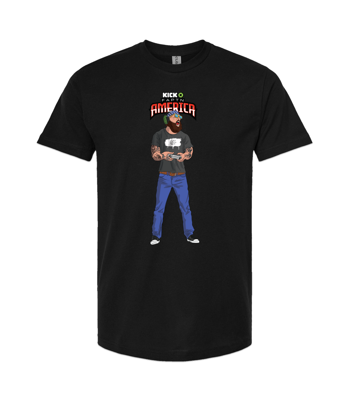 FaptnAmerica - Playing - Black T-Shirt