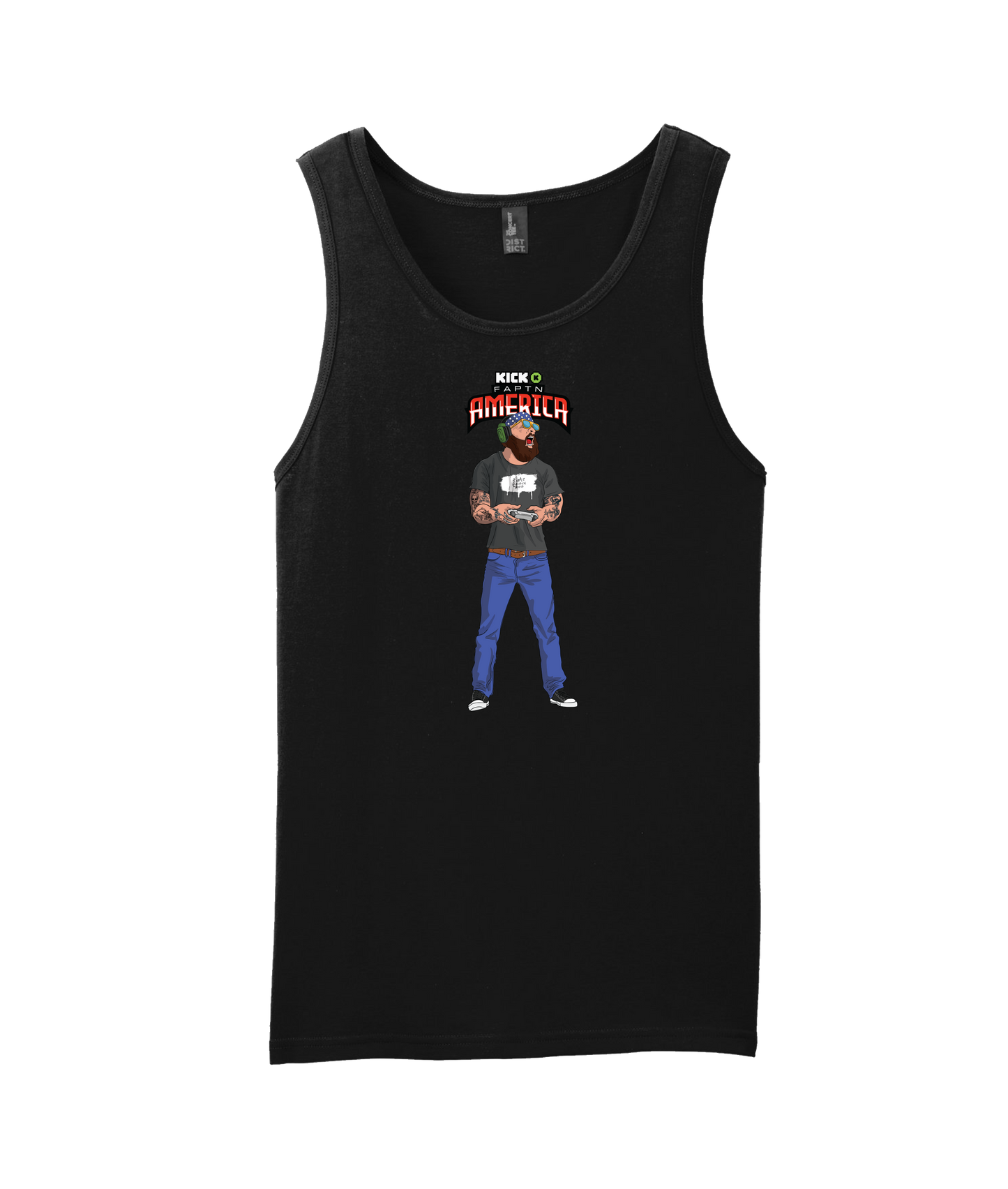 V-FATOP - Playing - Black Tank Top