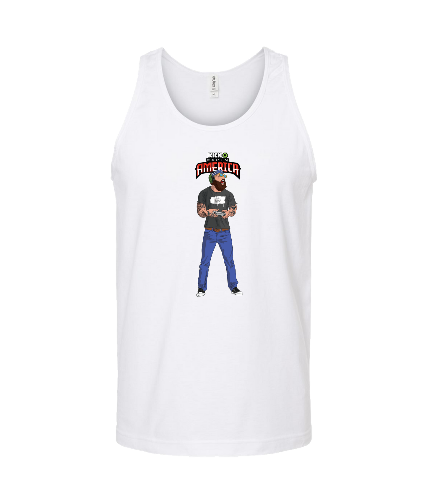 V-FATOP - Playing - White Tank Top