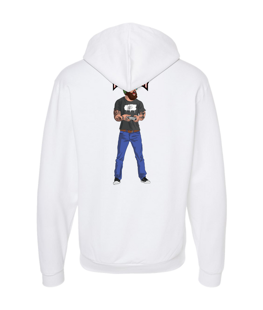 V-FATOP - Playing - White Zip Up Hoodie