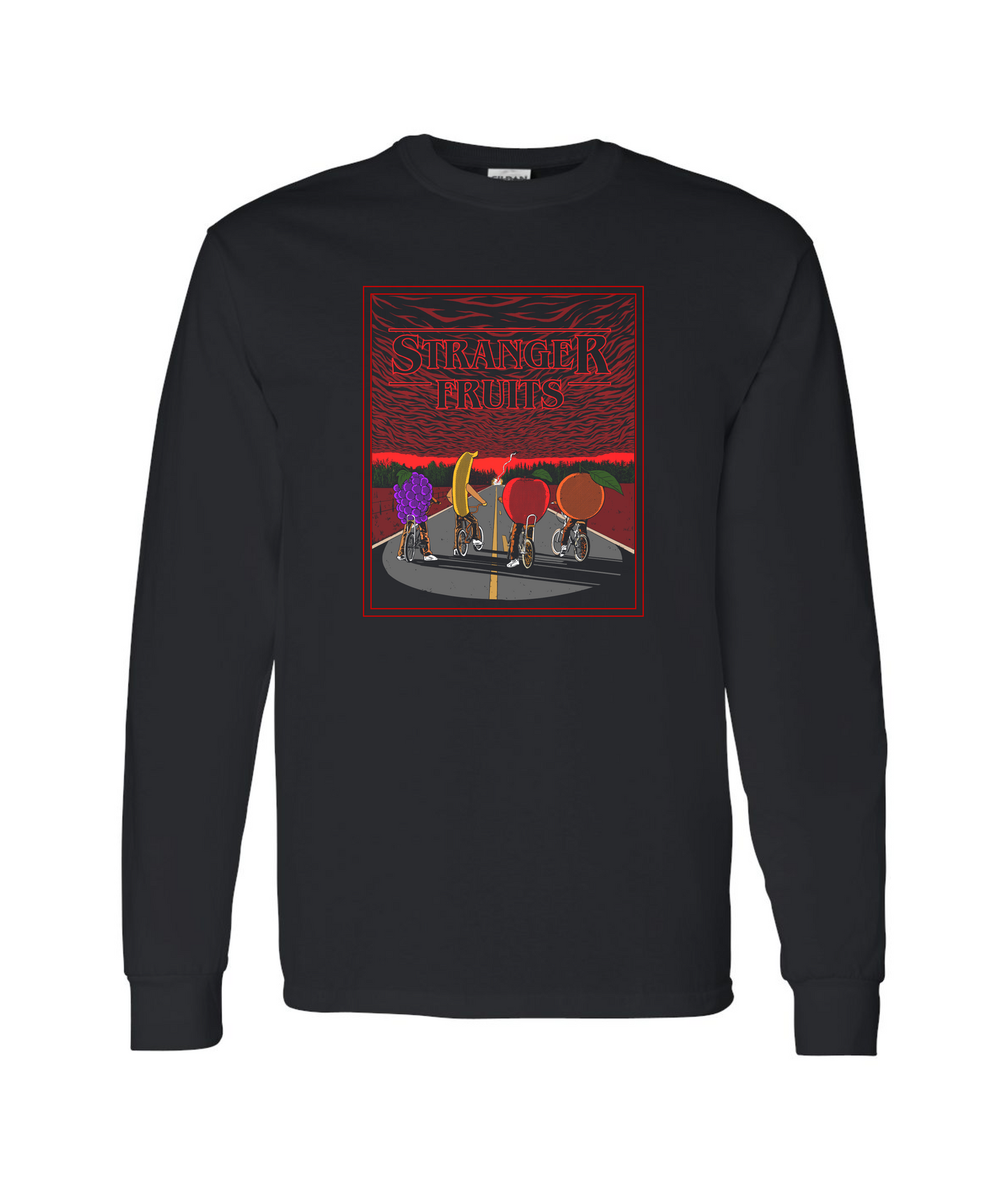 Fruit Boy - Stranger Fruits (Black) - Black Long Sleeve T