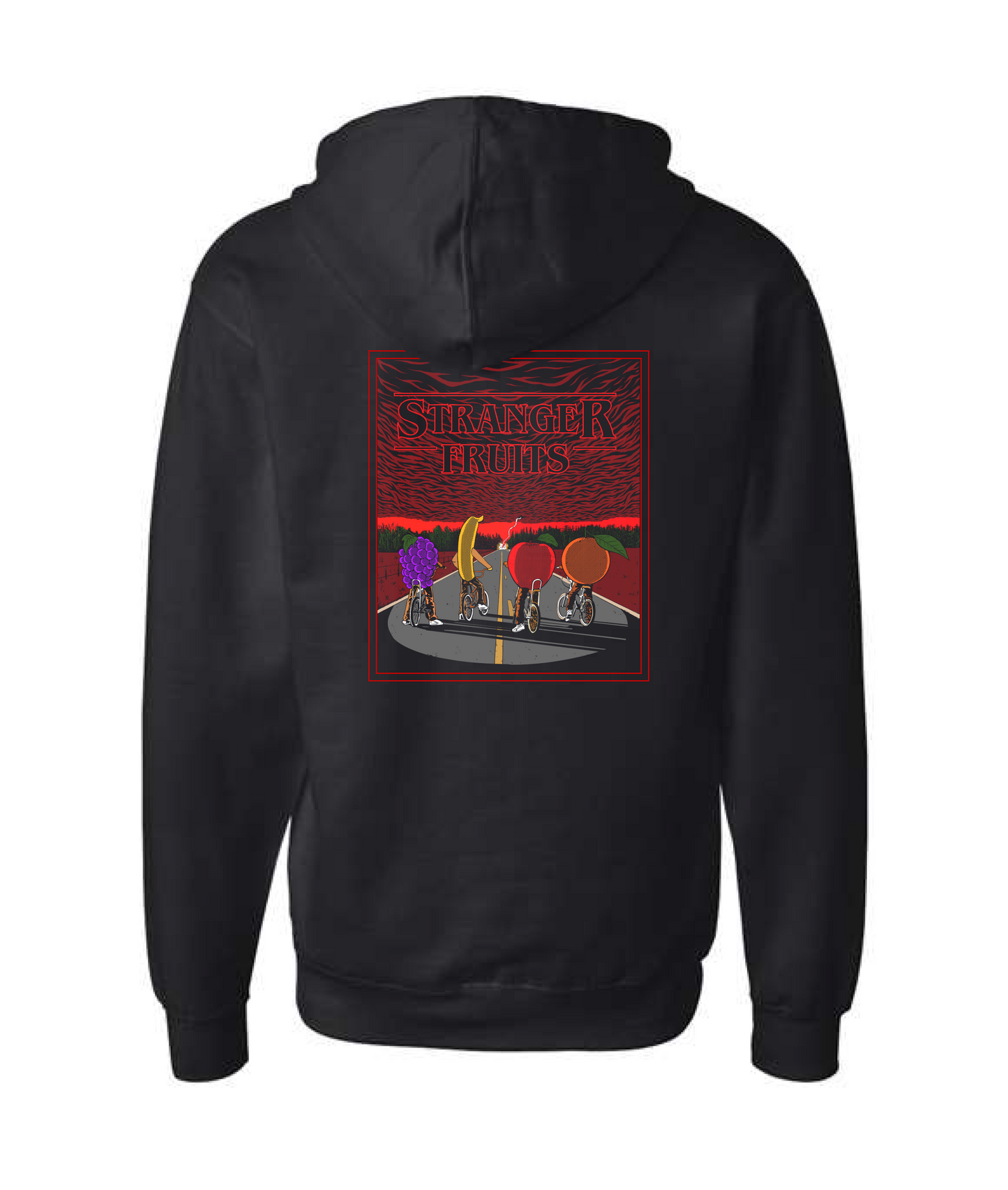 Fruit Boy - Stranger Fruits (Black) - Black Zip Up Hoodie