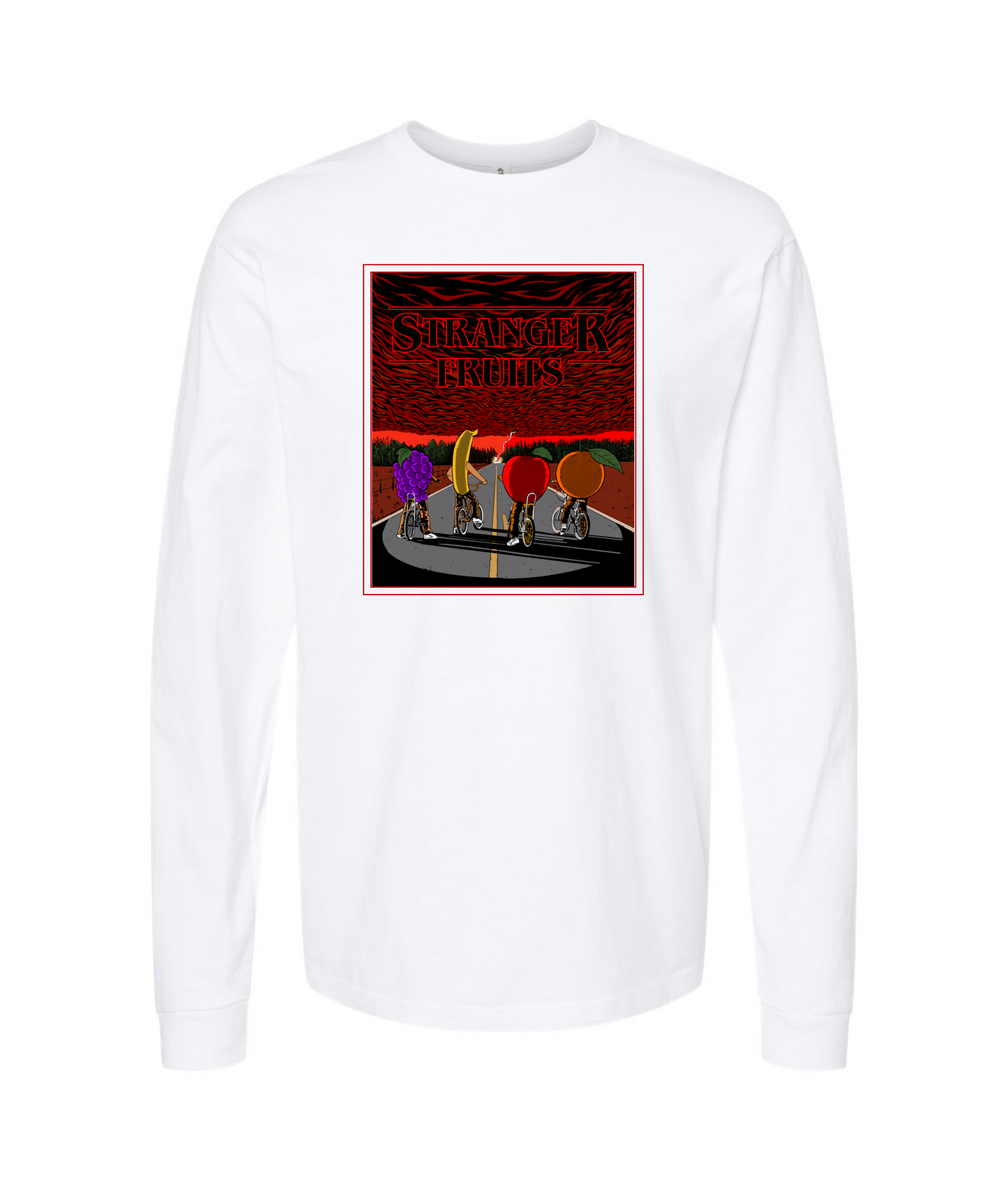 Fruit Boy - Stranger Fruits (White) - White Long Sleeve T