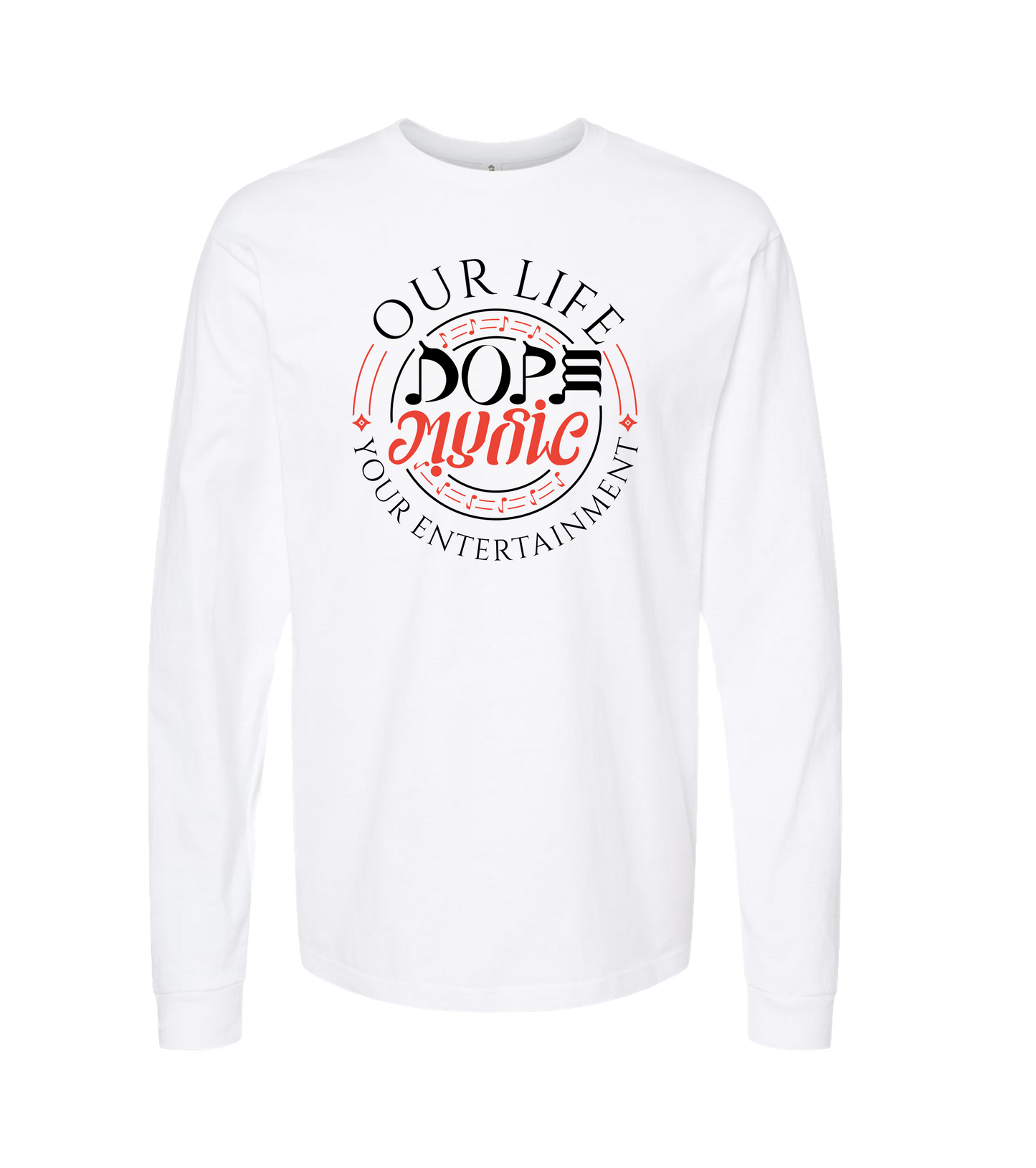 Freedom Corner Brand - Dope Music - White Long Sleeve T