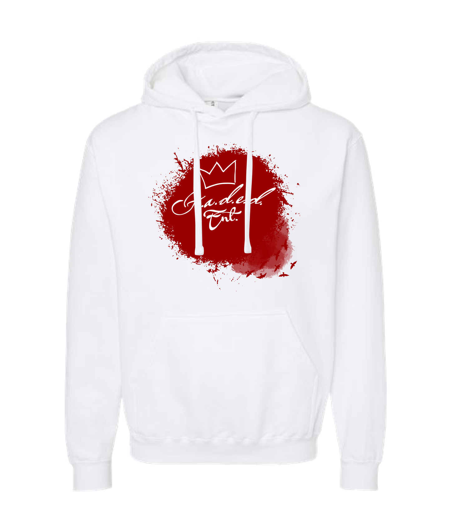 F.A.D.E.D.ENT. - Logo Red - White Hoodie