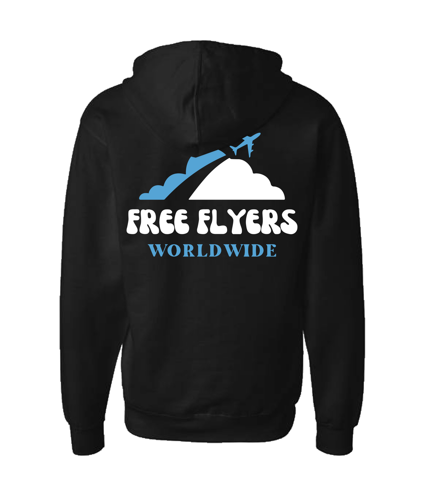 John Mana and the Free Flyers - Free Flyers Worldwide 1 - Black Zip Up Hoodie
