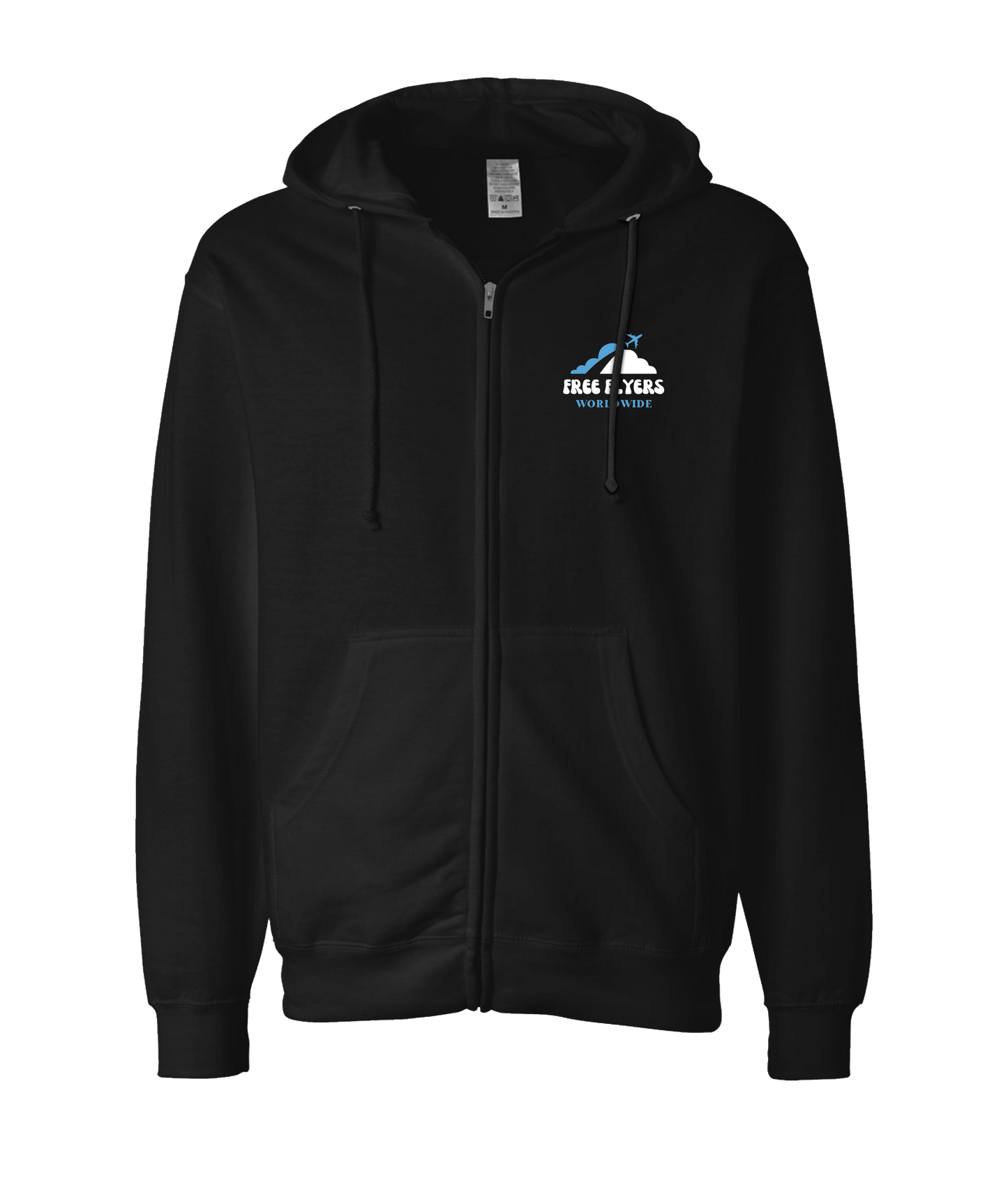 John Mana and the Free Flyers - Free Flyers Worldwide 1 - Black Zip Up Hoodie