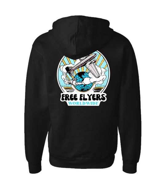 John Mana and the Free Flyers - Free Flyers Worldwide 3 - Black Zip Up Hoodie
