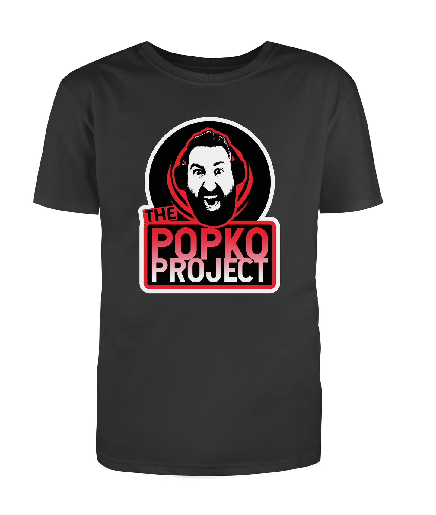 The Popko Project - Here's Popko Logo - Black T-Shirt