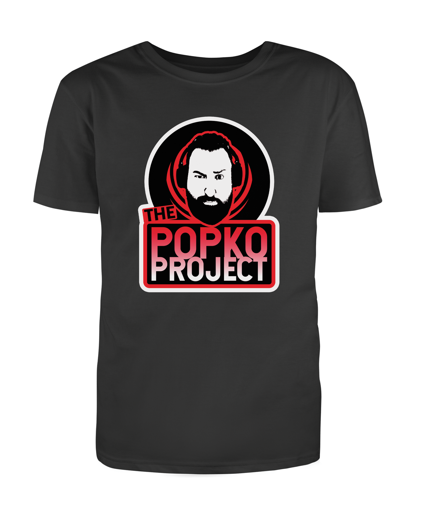 The Popko Project - Johnny Popko Logo - Black T-Shirt