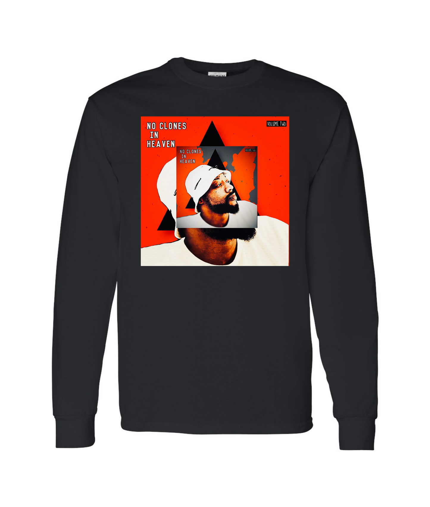 The FIG Brand - NO CLONES IN HEAVEN - Black Long Sleeve T