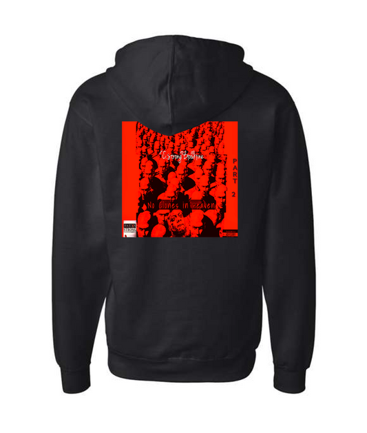 V-FIGBTOP - NO CLONES IN HEAVEN - Black Zip Up Hoodie
