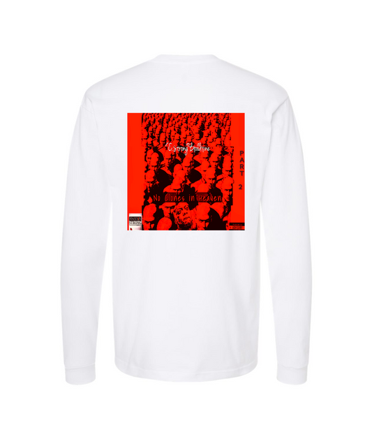 The FIG Brand - NO CLONES IN HEAVEN - White Long Sleeve T
