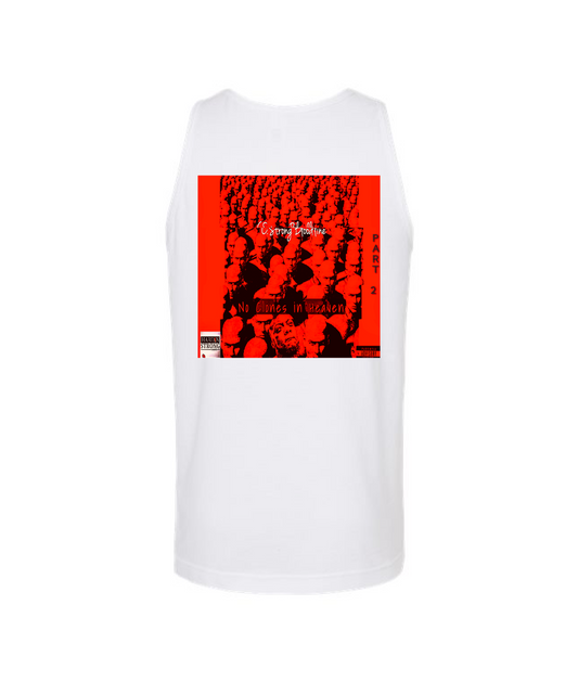 The FIG Brand - NO CLONES IN HEAVEN - White Tank Top