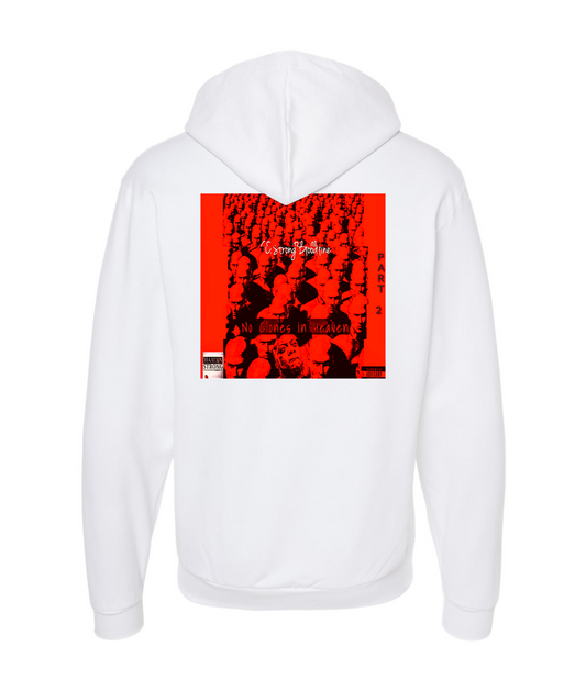 The FIG Brand - NO CLONES IN HEAVEN - White Zip Up Hoodie