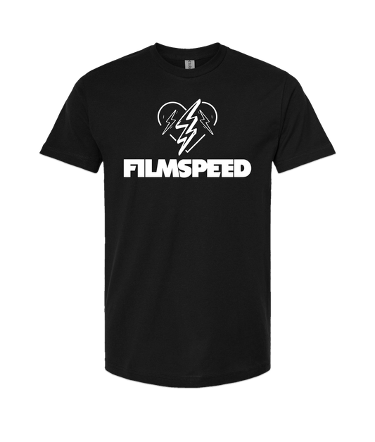 FILMSPEED - BOLT HEART - Black T Shirt