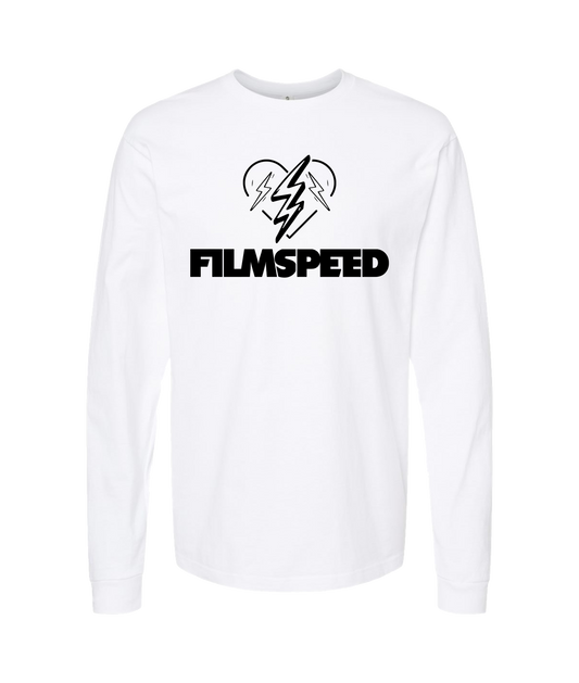 FILMSPEED - BOLT HEART - White Long Sleeve T