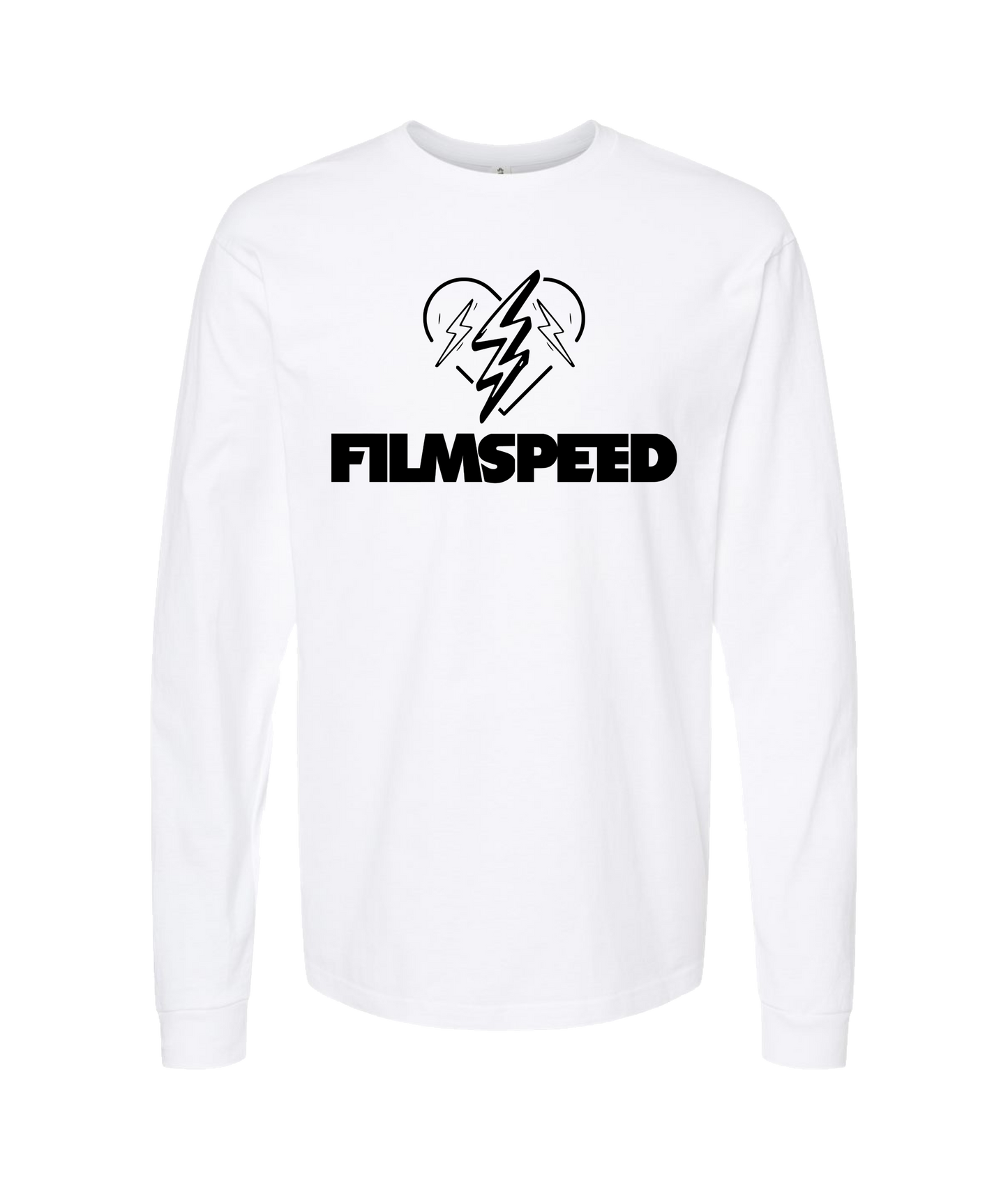 FILMSPEED - BOLT HEART - White Long Sleeve T